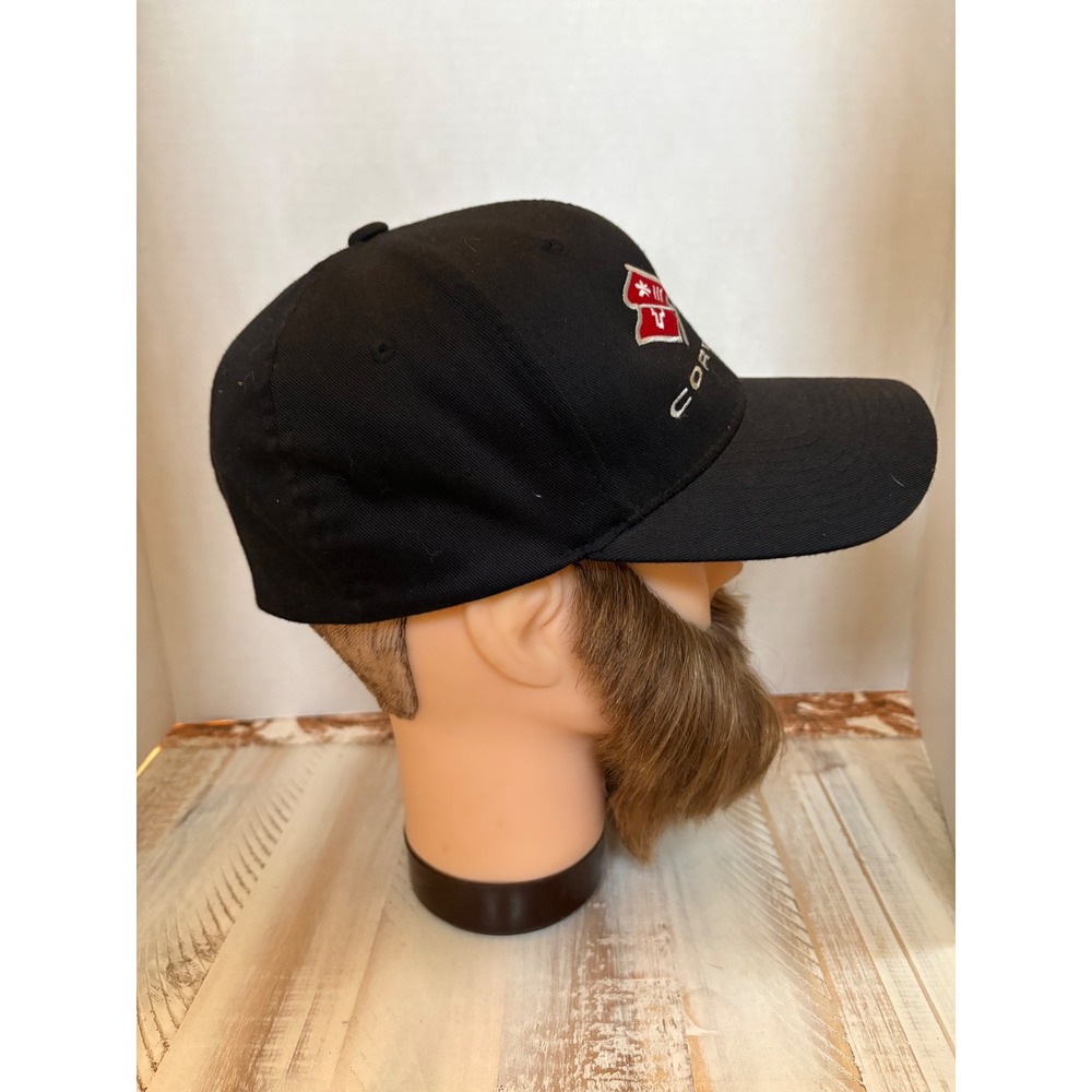 Lot of 2 Corvette C5 Logo Flexfit Hats Black Red Embroidered Baseball Caps Mens - Picture 2 of 10